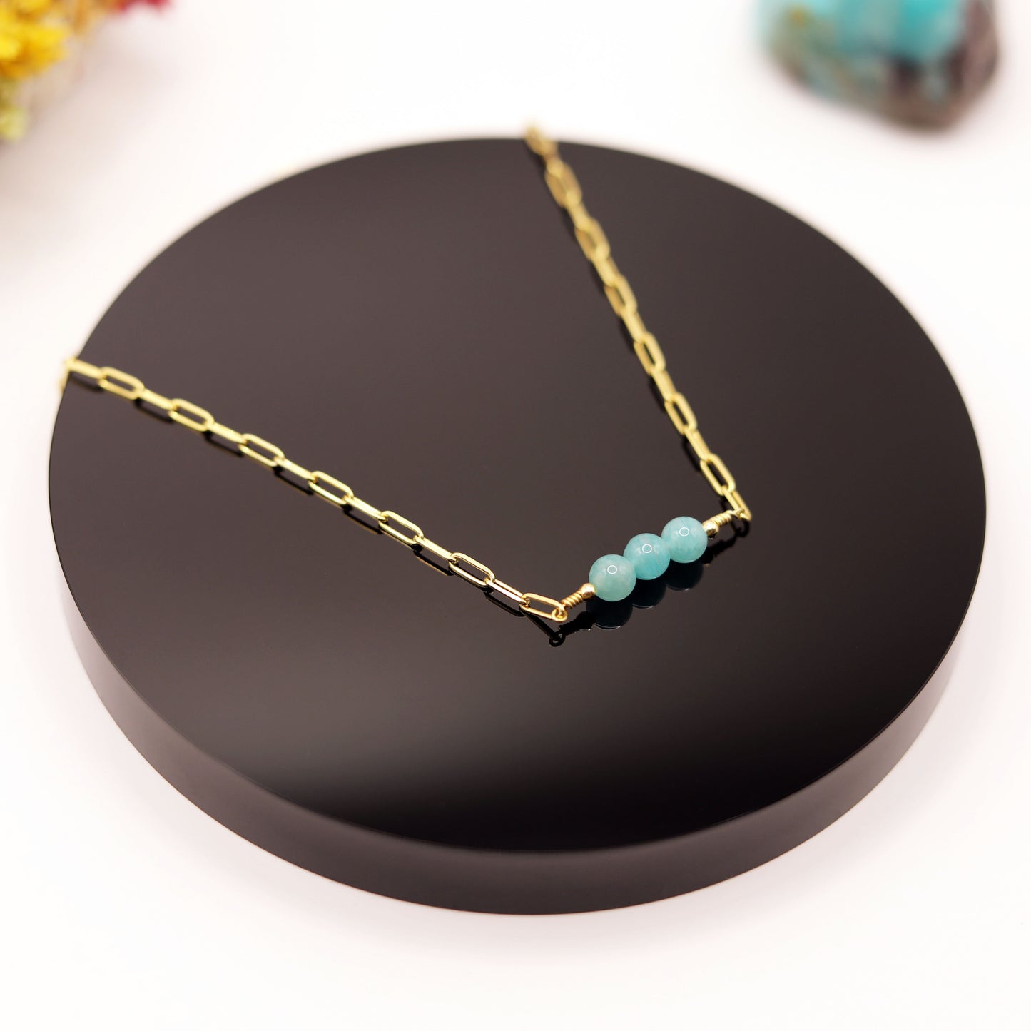 Collar Corto Amazonita Cadena