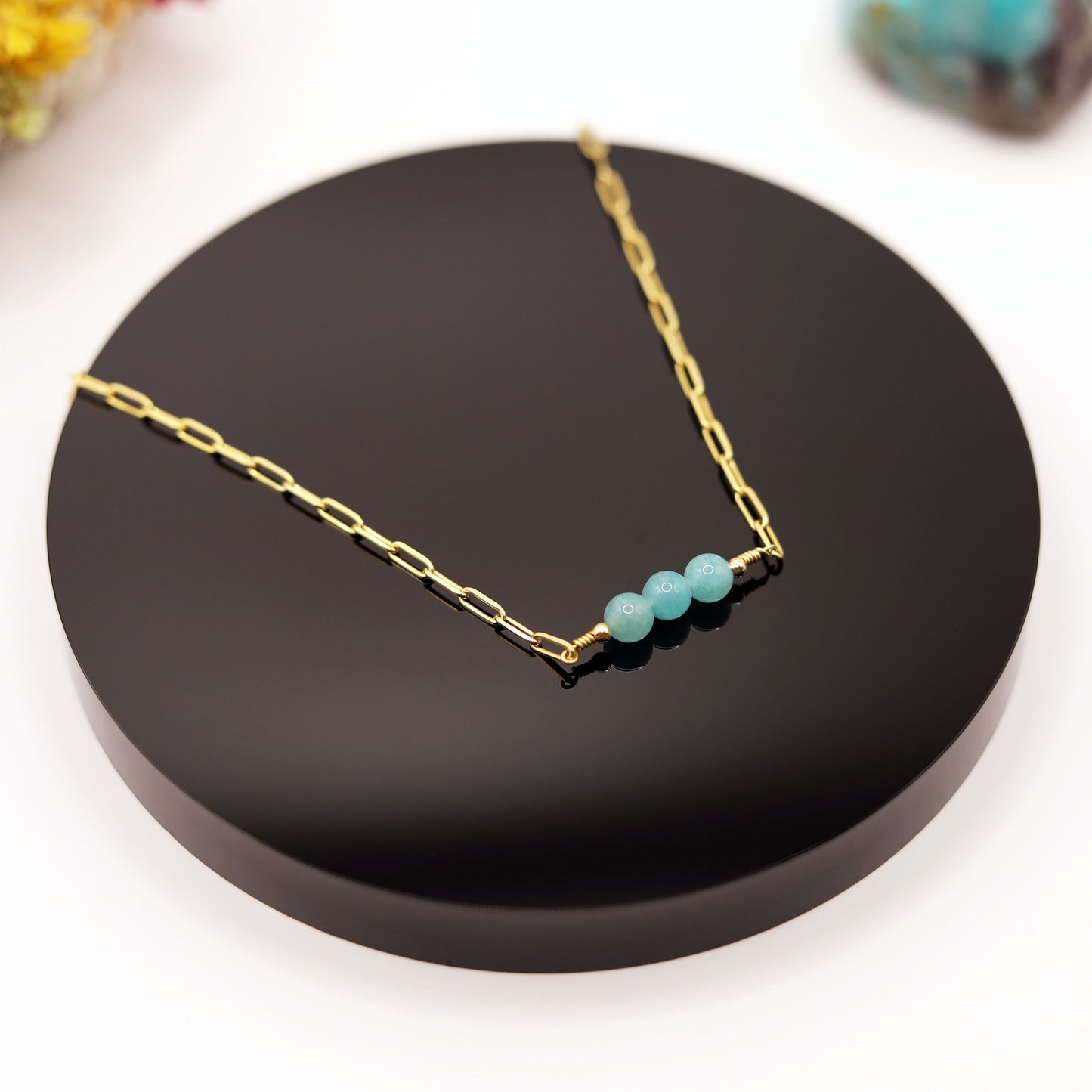 Collar Corto Amazonita Cadena