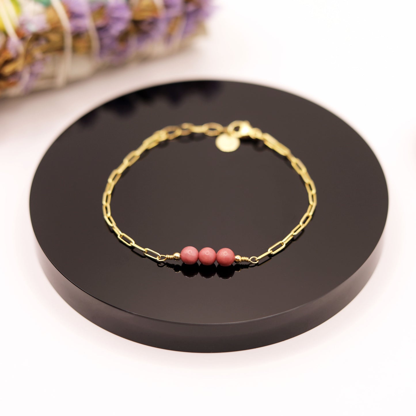 Pulsera Rodonita Cadena