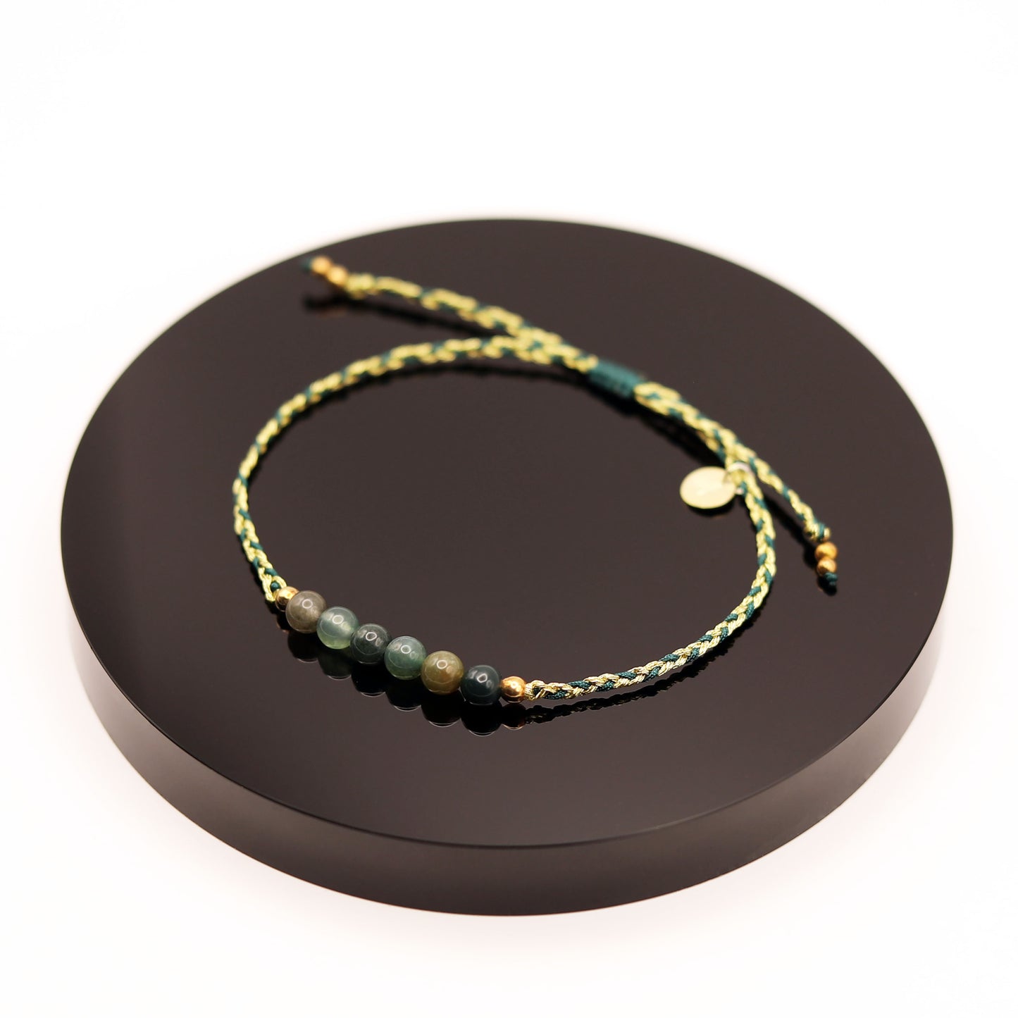 
                  
                    Pulsera Ágata Musgo Trenza
                  
                