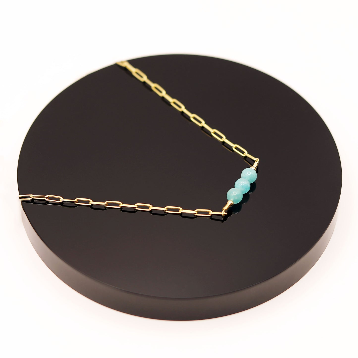 
                  
                    Collar Corto Amazonita Cadena
                  
                