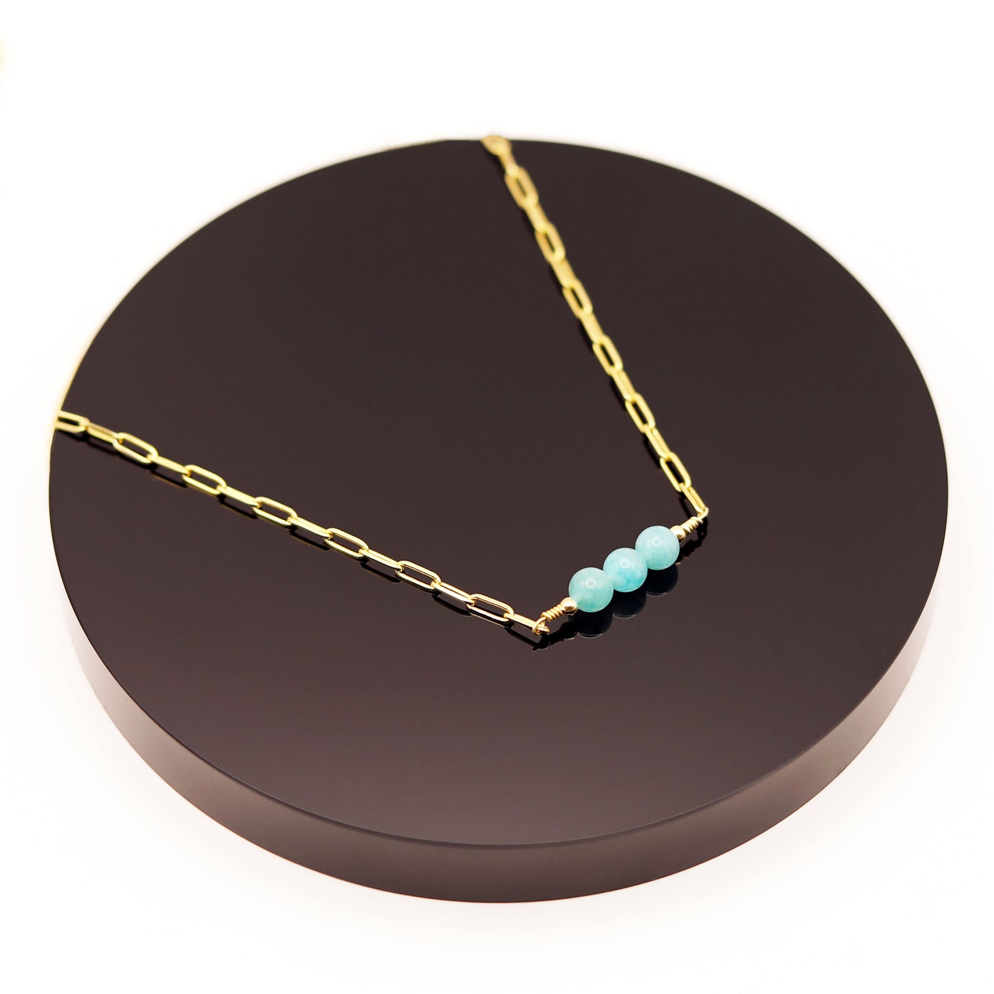 
                  
                    Collar Corto Amazonita Cadena
                  
                