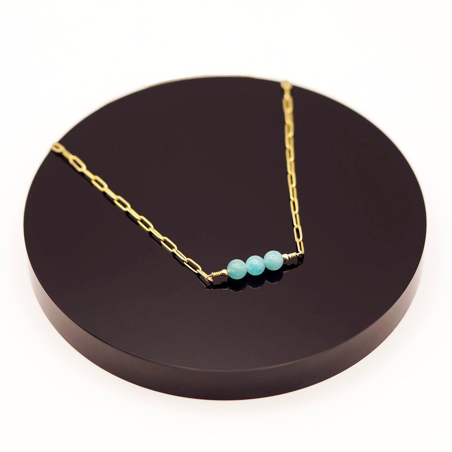 
                  
                    Collar Corto Amazonita Cadena
                  
                