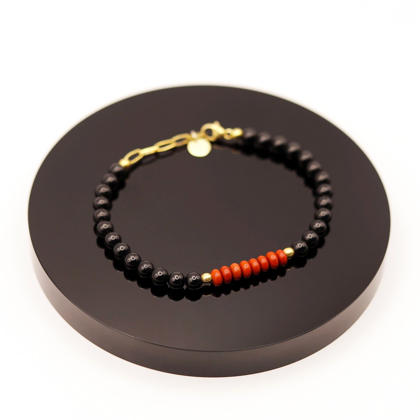 
                  
                    Tobillera Jaspe Rojo y Turmalina
                  
                