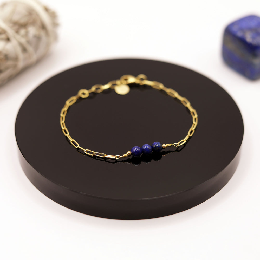 Pulsera Lapislázuli Cadena