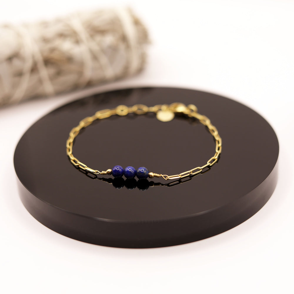 Pulsera Lapislázuli Cadena