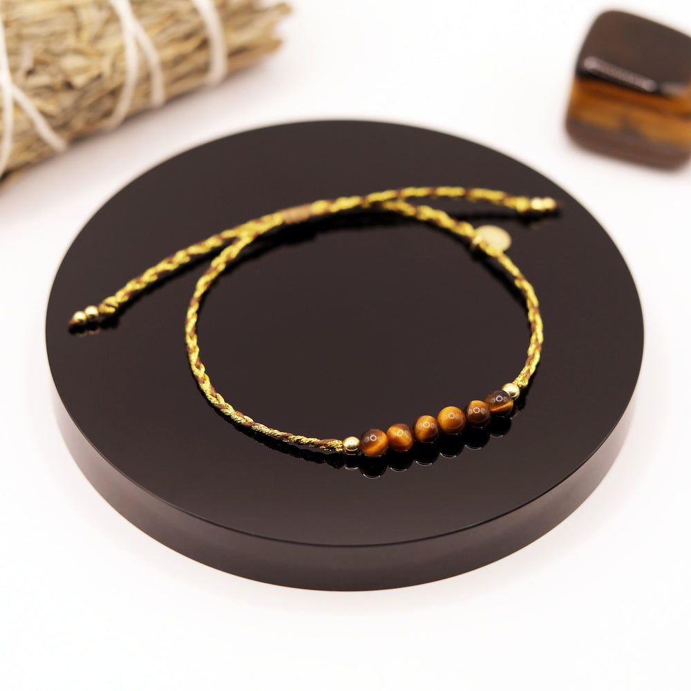 Pulsera Ojo de Tigre Trenza