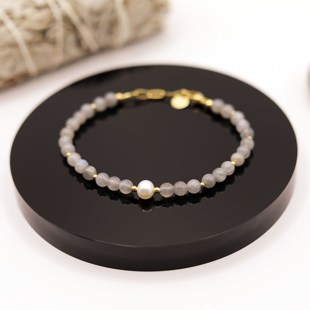 Pulsera Labradorita Perla