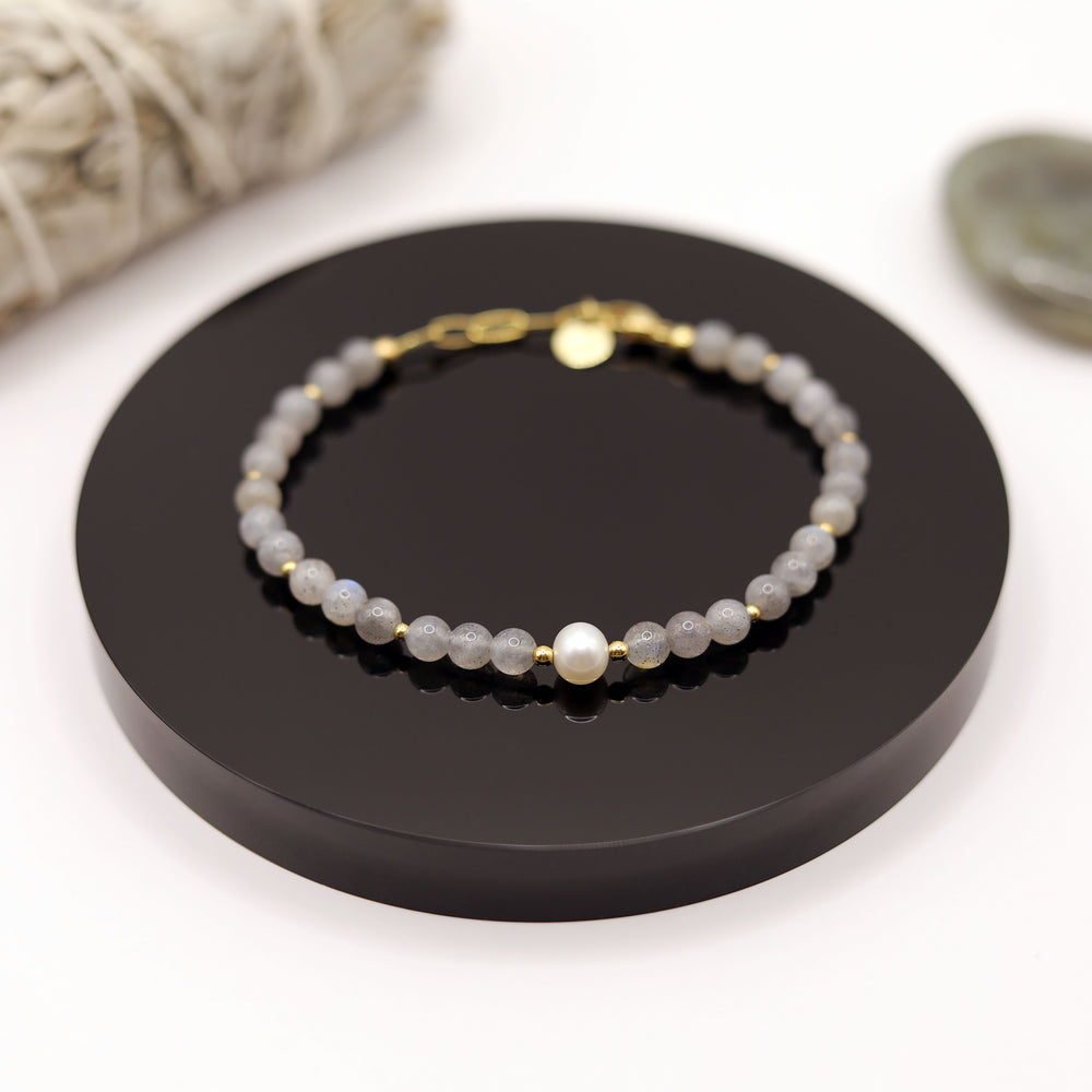 Pulsera Labradorita Perla